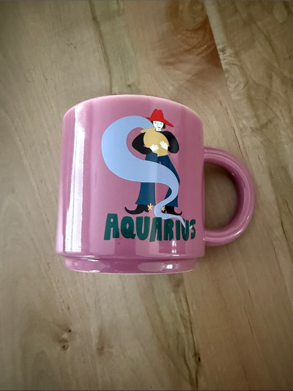 Room Essentials Pink Aquarius Zodiac Ceramic Mug